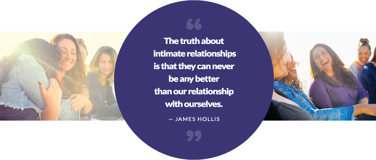 The truth about intimate relationships is that they can never be any better than our relationship with ourselves. — James Hollis